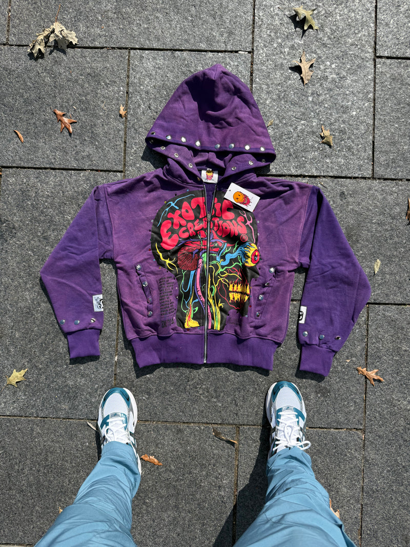 Purple Brainiac Zip-Up