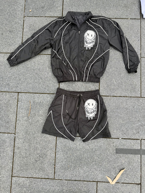Black Windbreaker set