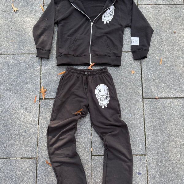 Classic Black Zip-Up Set