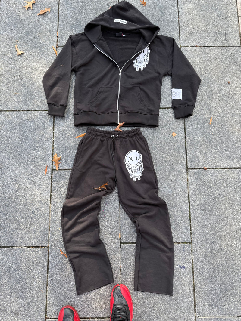 Classic Black Zip-Up Set