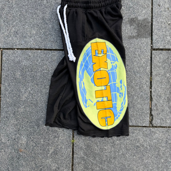 Black Exotic world Long Shorts