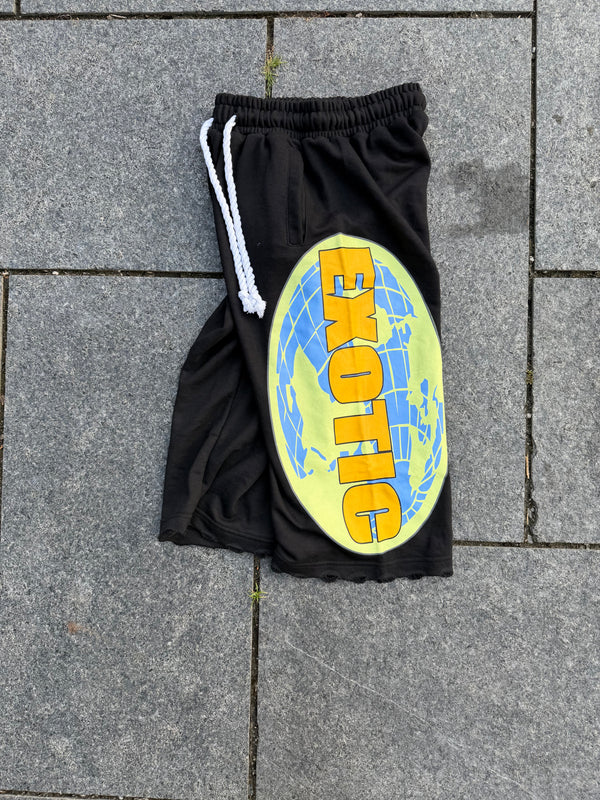 Black Exotic world Long Shorts