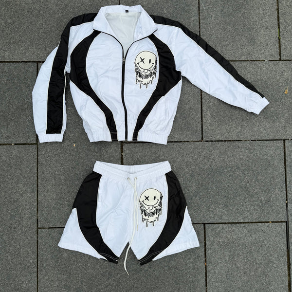 White windbreaker set