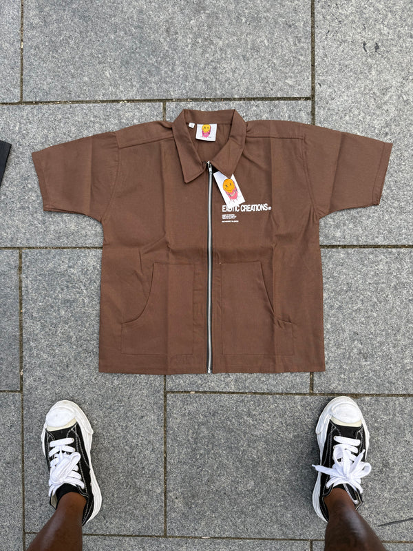 Chocolate Construction Zip-up