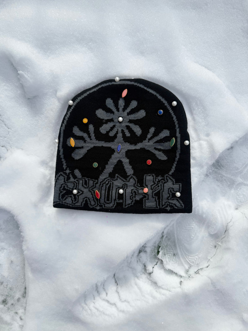 Grey/Black Splat Beanie