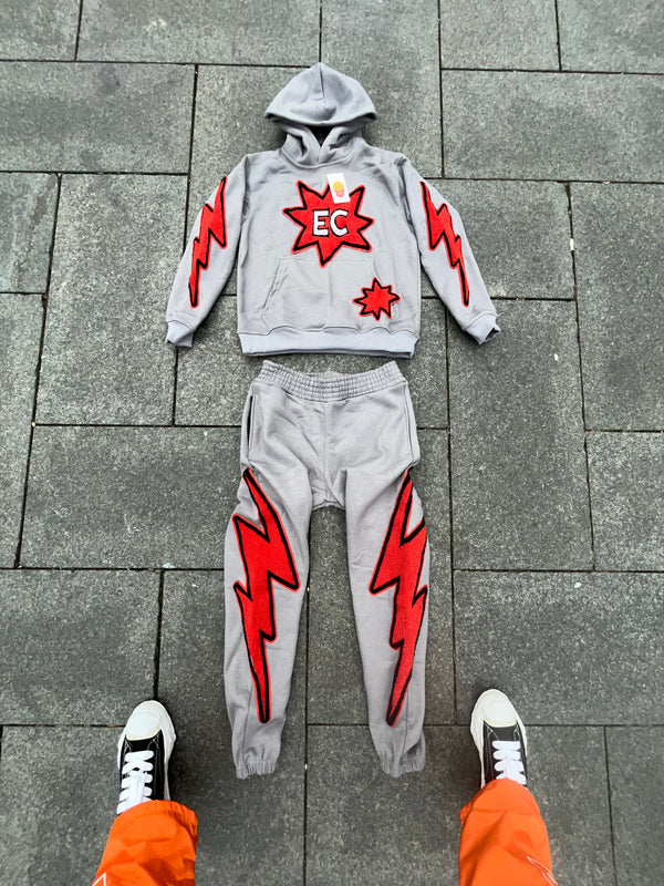 Grey/ Red / Black