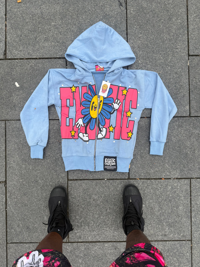Sky Blue Sunny Daze Zip-UP
