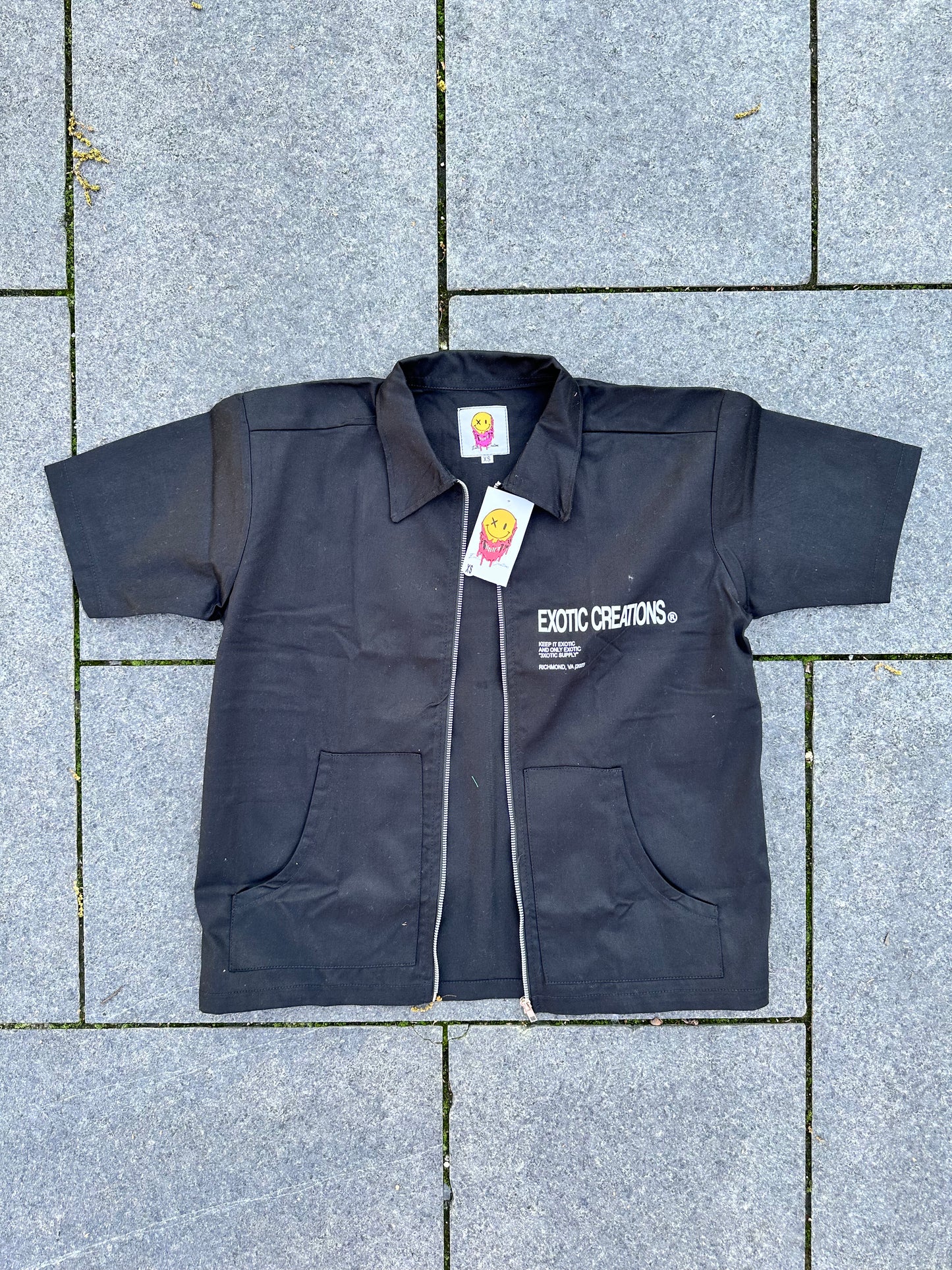 Black Construction Zip-Up