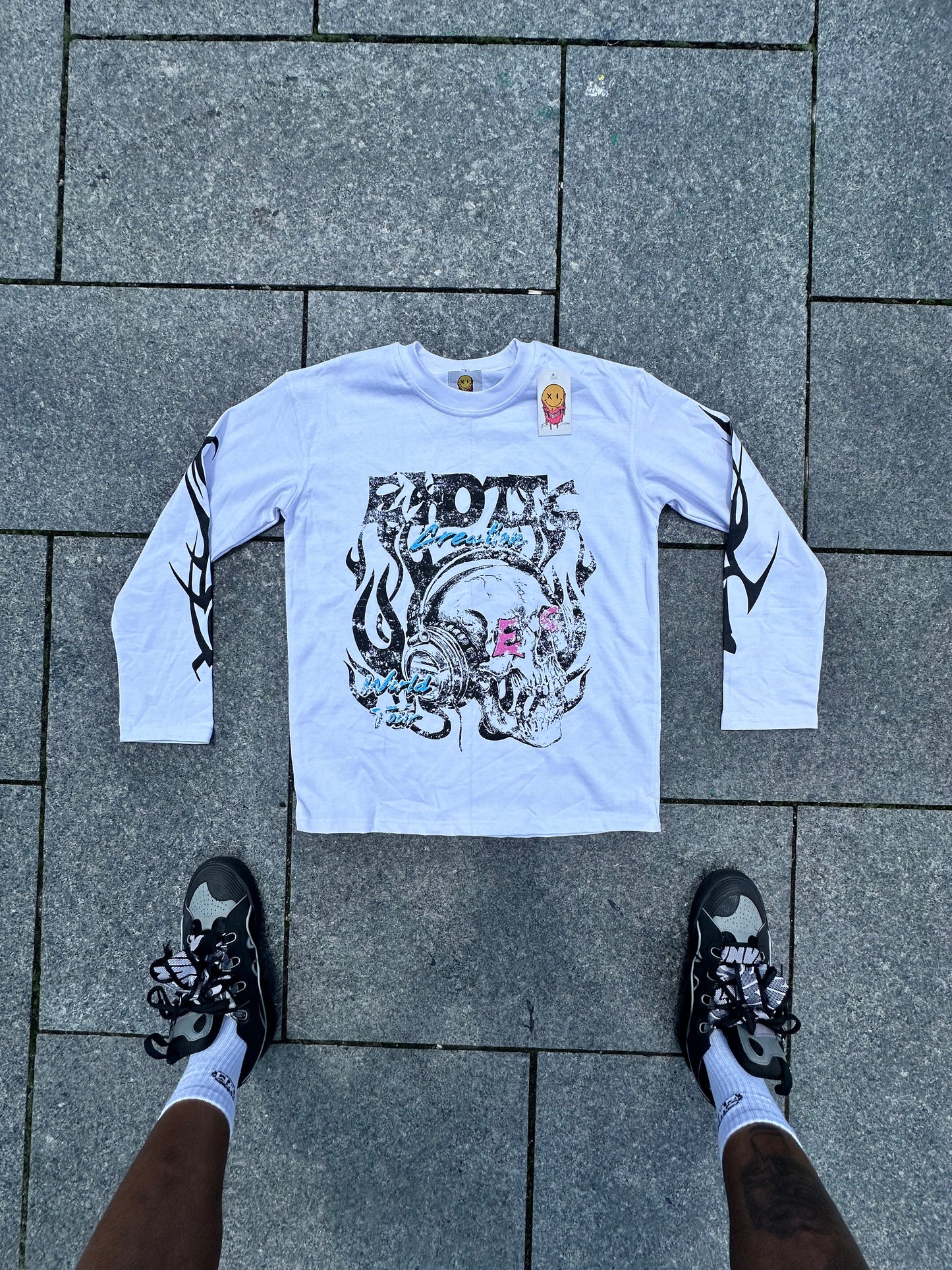 White “SKULL CANDY” Long Sleeve