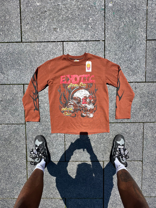 Rust Brown “SKULL CANDY” Long Sleeve