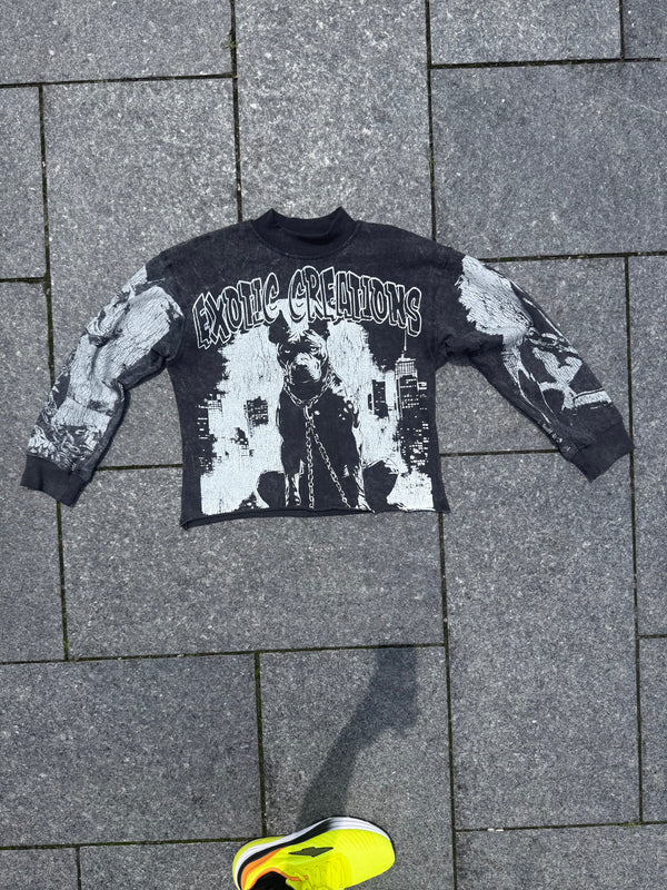 “Doggy Bone” Cropped Long Sleeve