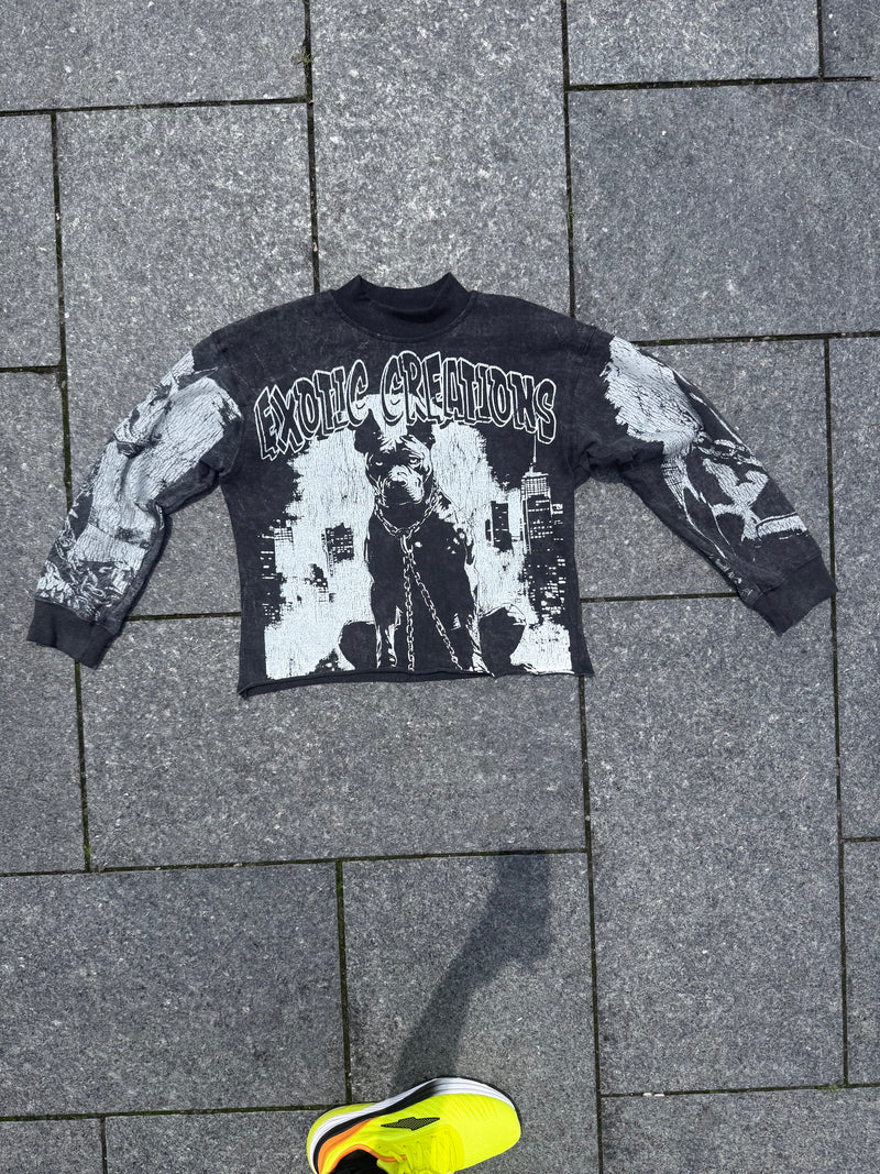 “Doggy Bone” Cropped Long Sleeve