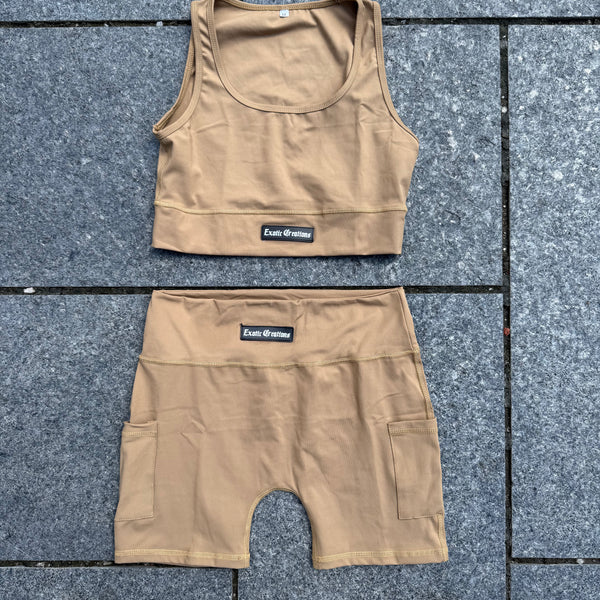 Khaki Women’s Workout Set