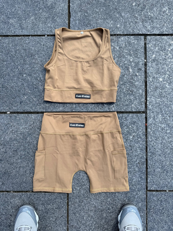 Khaki Women’s Workout Set