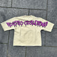 Offwhite /purple “The Bandit “ Cropped Crewneck