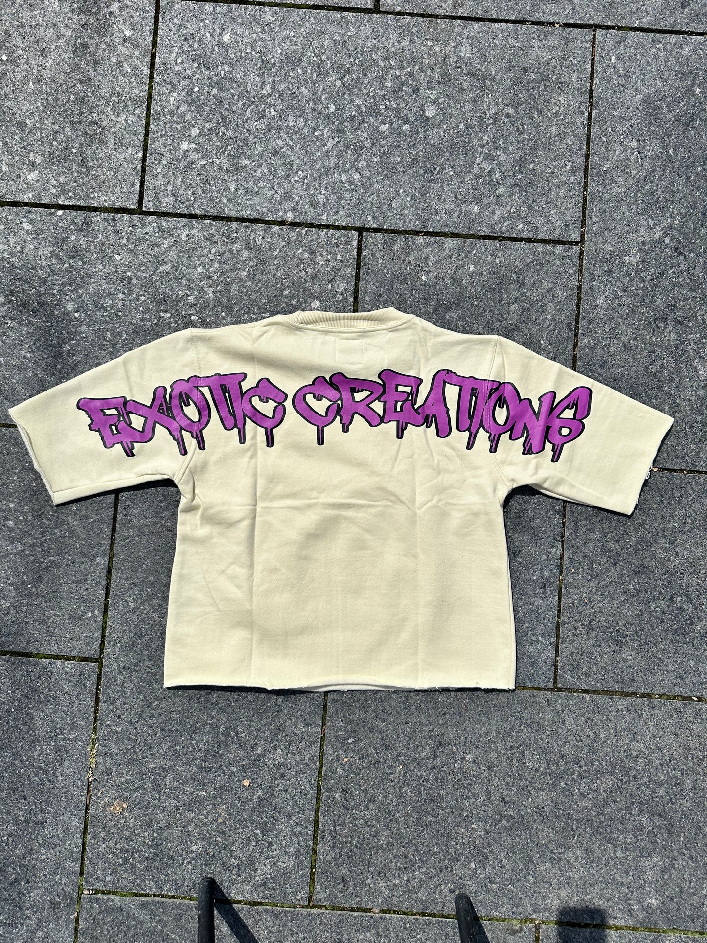 Offwhite /purple “The Bandit “ Cropped Crewneck