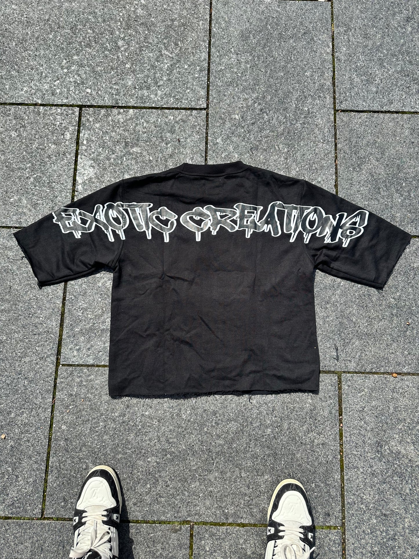 Black “The Bandit “ Cropped Crewneck