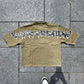 Olive Green “The Bandit” cropped crewneck